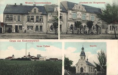 AK-Bruex-Kummerpursch-Venus-Tiefbau-Gasthaus-zur-Morgensonne-Winklers-Spezereiwarenhaus.jpg