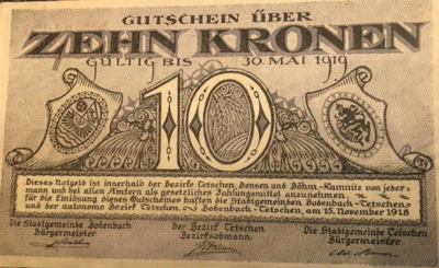 Tetschen 1918 Zehn Kronen.png