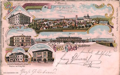 Lithographie-Gabel-Hotel-Adler-Haus-Klaban-Bahnhof-Alte-Post-Totalansicht.jpg