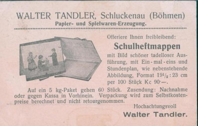 Walter Tandler, Schluckenau.png