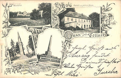 AK-Tellnitz-Gasthof-zum-gruenen-Baum-Forsthaus-Preuss-u-oeesterr-Monumente-auf-dem-Schlachtfeld-bei-Kulm-1813.jpg