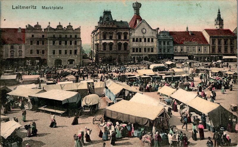 Datei:Leitmeritz 1913 markt.jpeg
