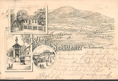 Lithographie-Schuettenitz-bei-Leitmeritz-Panorama-mit-Turnhalle-und-Bildstock.jpg